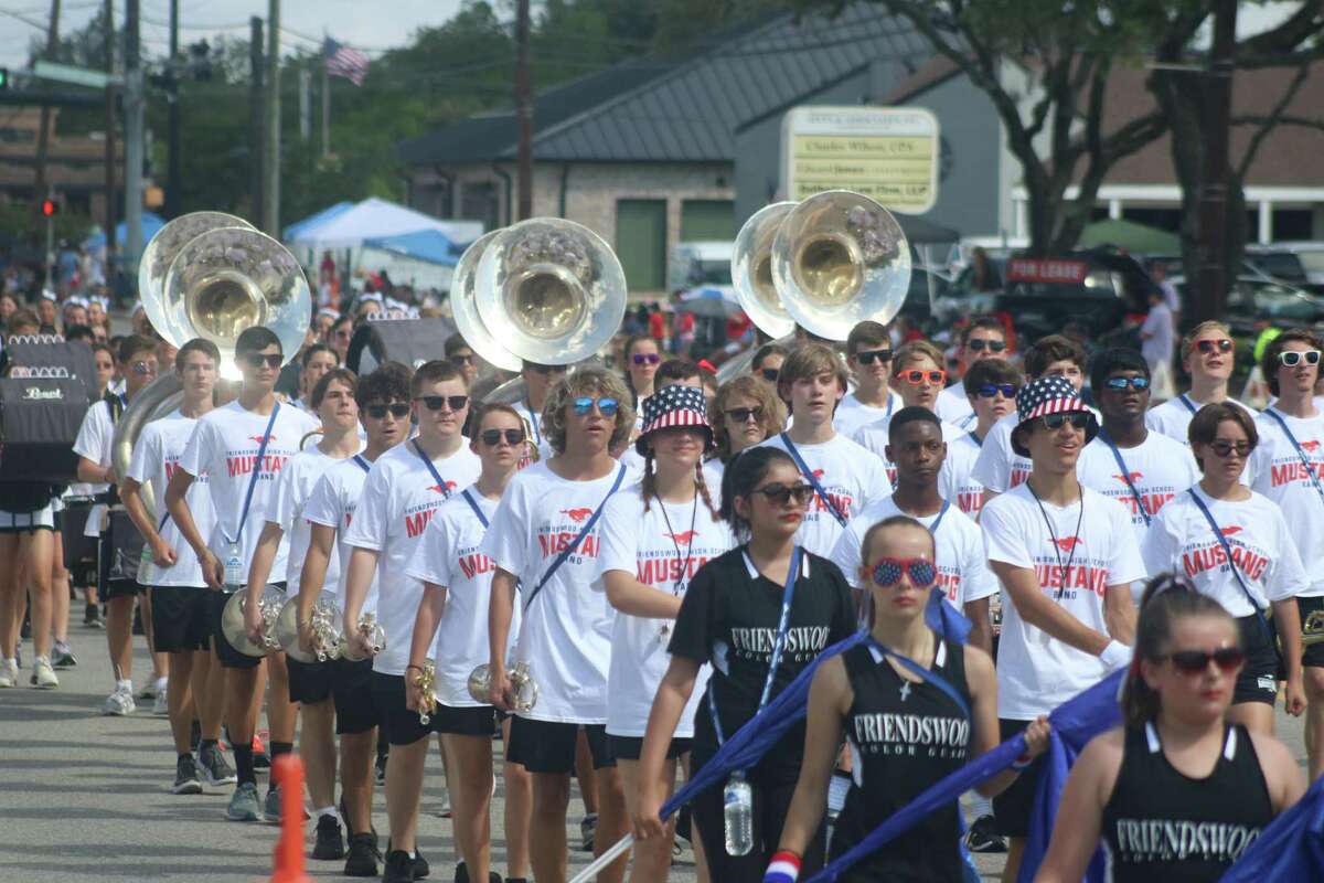 The Friendswood High School marching band was the musical focal point of the parade.
