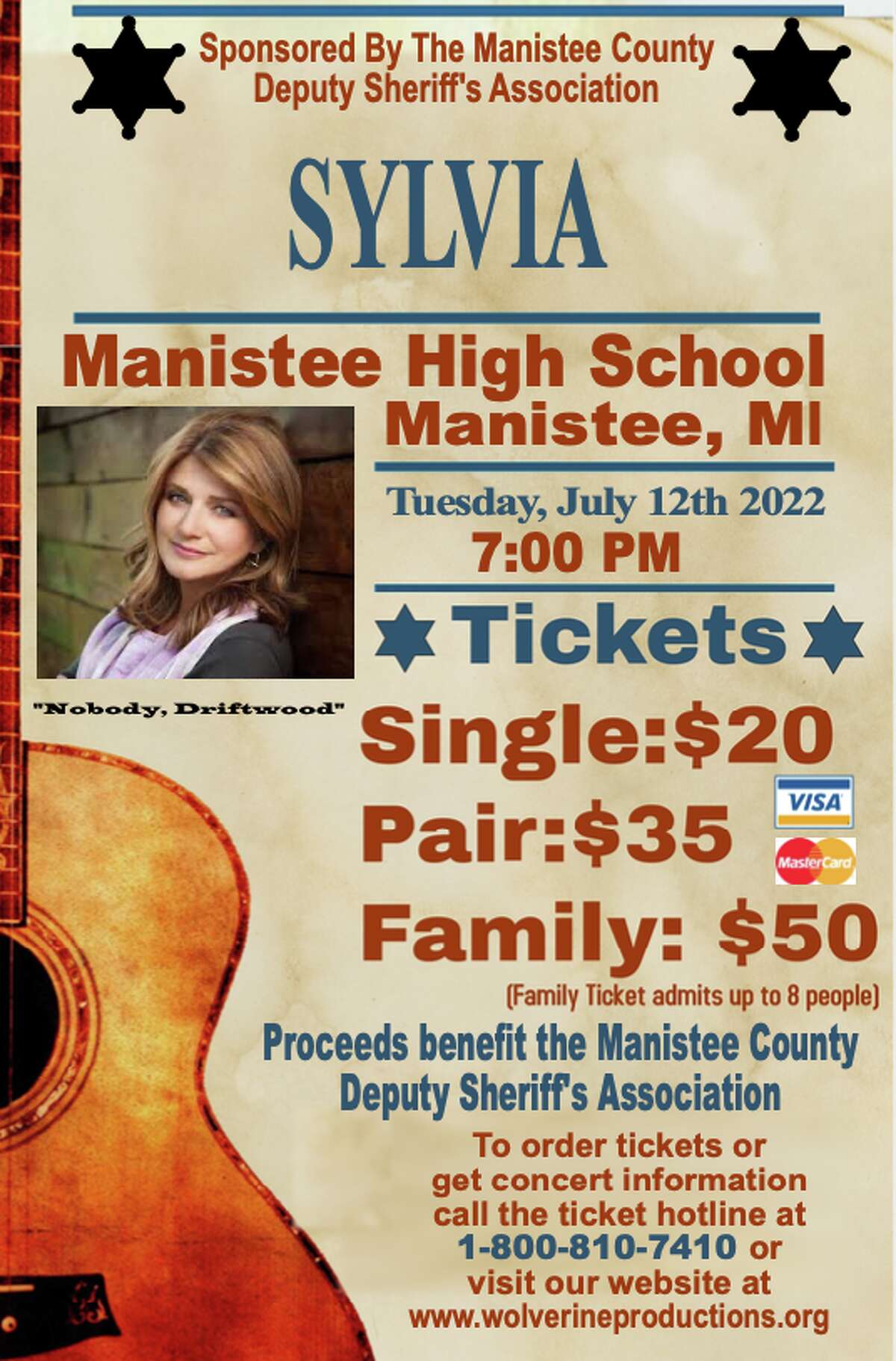 The Manistee County Deputy Sheriff’s Association is sponsoring its 30th annual country music show. 