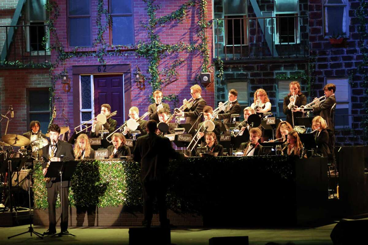The Hall High School jazz band performs during the most recent Pops 'n Jazz festival. The band returns for a special summer show on July 14 as they kick off the Greater Hartford Festival of Jazz.