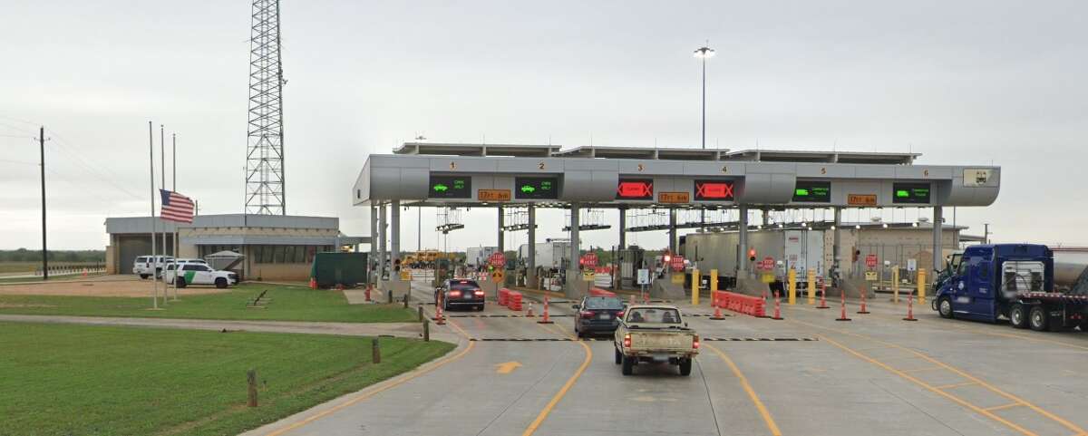 Pictured is the U.S. Border Patrol checkpoint, located at mile marker 29 of Interstate 35.