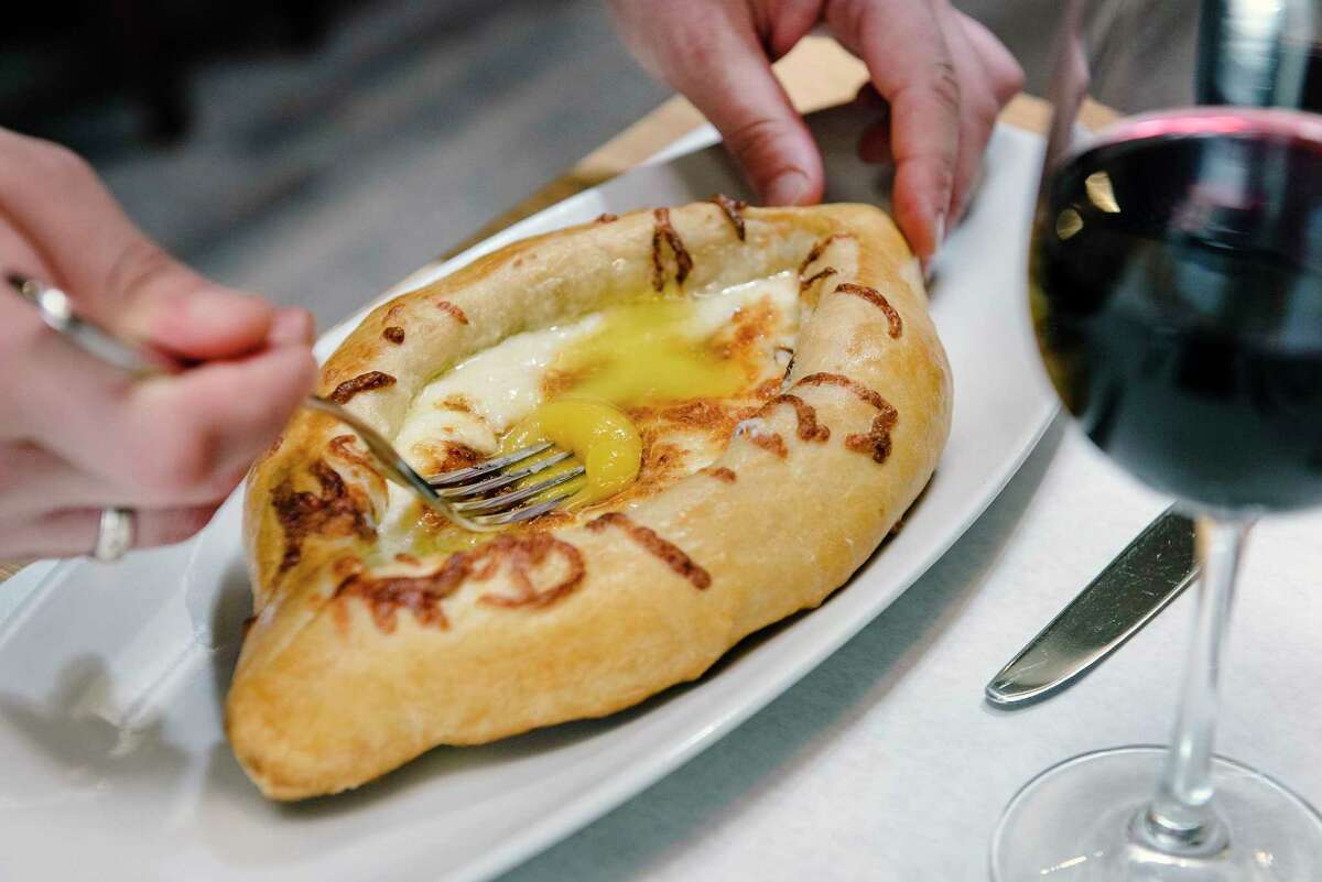 Bevri, known for its buttery, cheesy khachapuri adjaruli, has expanded to downtown Los Altos.
