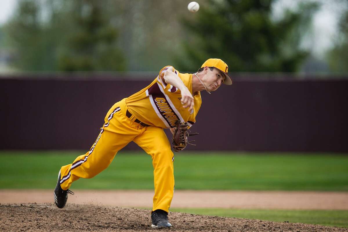 Central Michigan's Jordan Patty delivers a pitch during the 2019 season.