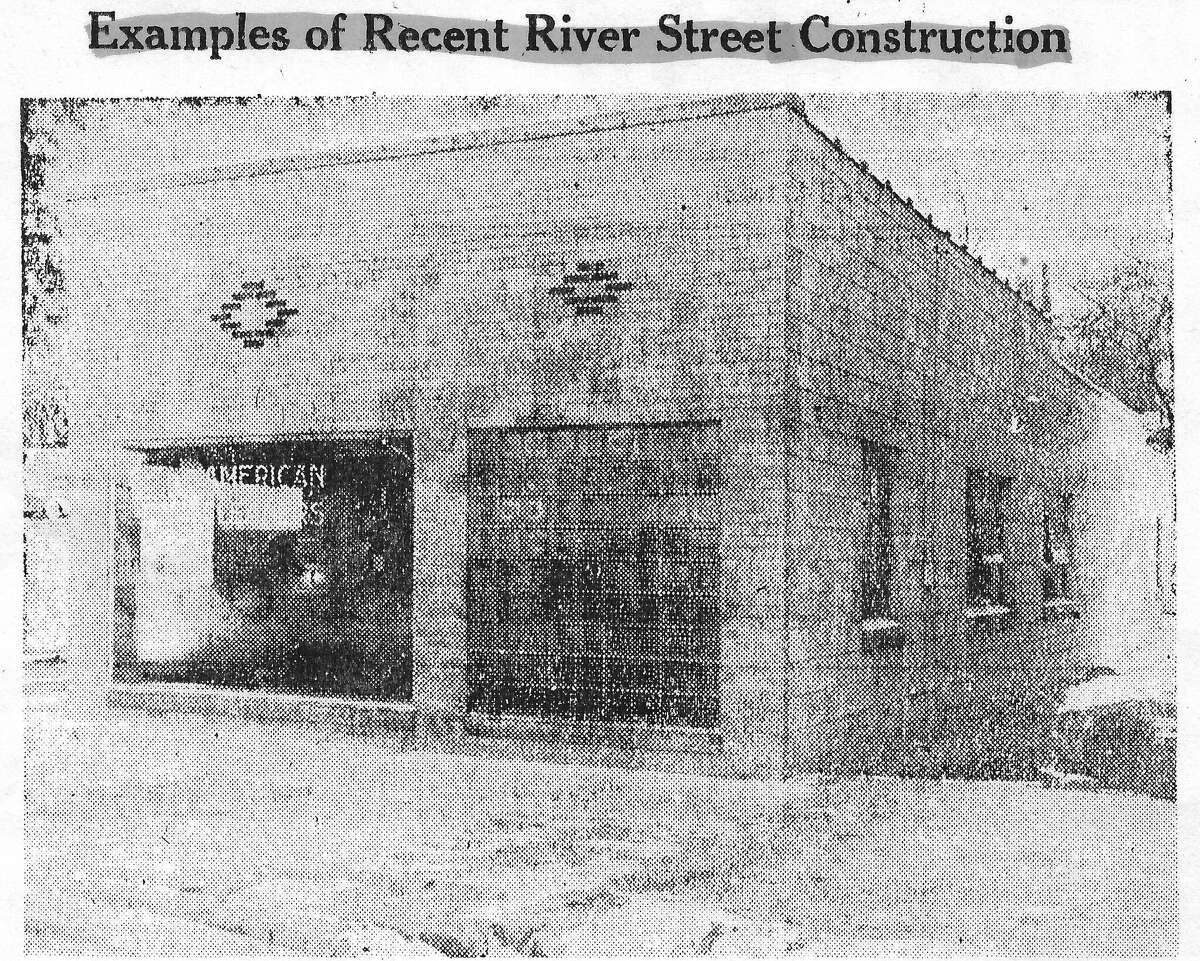 This Manistee News Advocate file photo from Feb. 14, 1950 shows a then recently completed American Cleaners building. The laundromat was demolished this week as part of the Spirit of the Woods Gateway project.