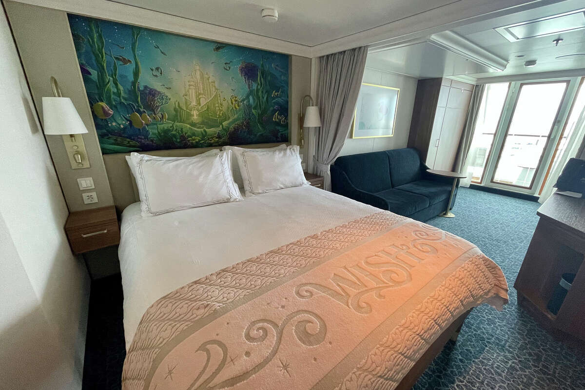 View of the author's cabin aboard the Disney Wish.