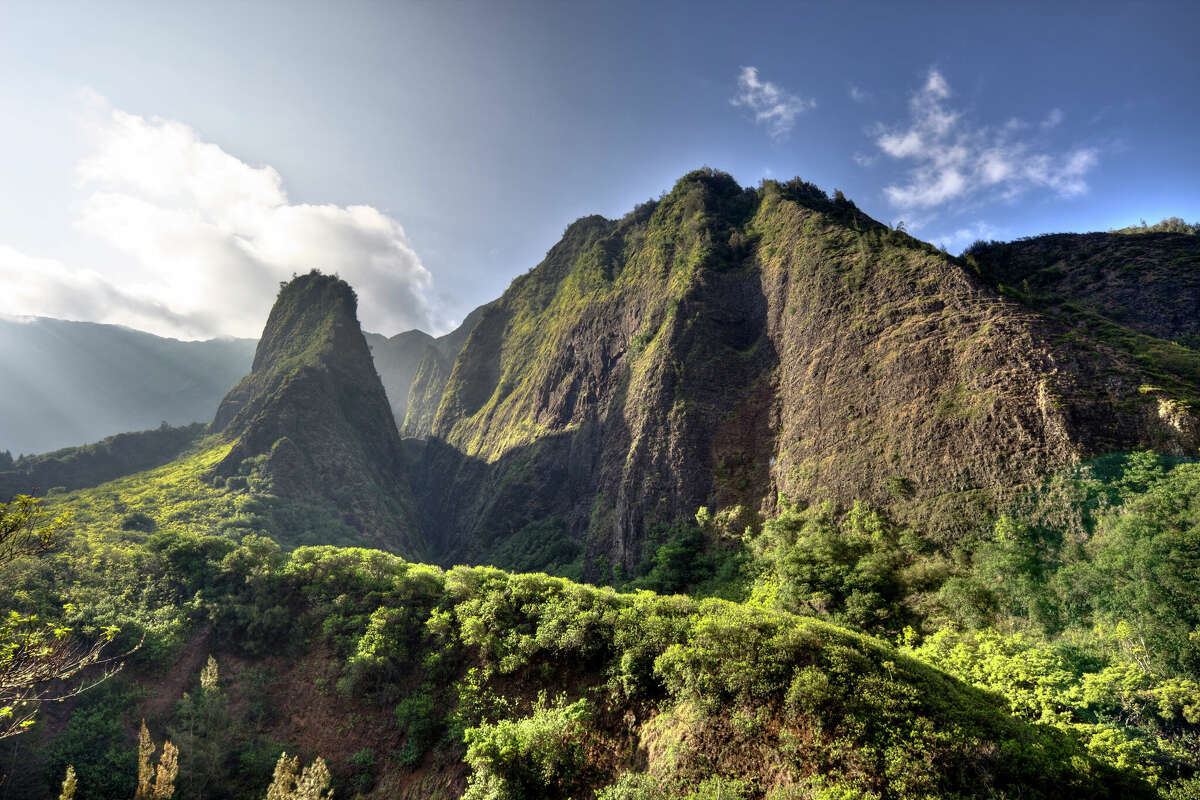 A short trail at Iao Valley State Monument takes visitors to see Kukaemoku (aka Iao Needle).