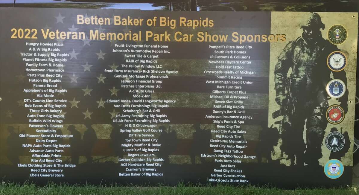 The Crossroads Car Club will host its 3rd annual Veterans' Memorial Park car show in dowtown Reed City on Saturday. Proceeds from the event will support the Veterans' Memorial Park fund.
