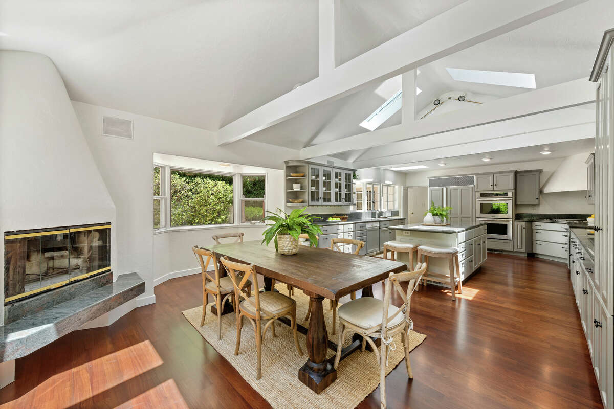 The breakfast area is adjacent to the kitchen.