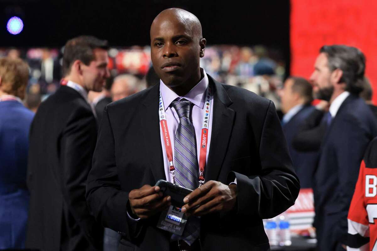 New Sharks general manager Mike Grier was busy early in the NHL draft in Montreal. San Jose traded the No. 11 pick to Arizona for three later selections.
