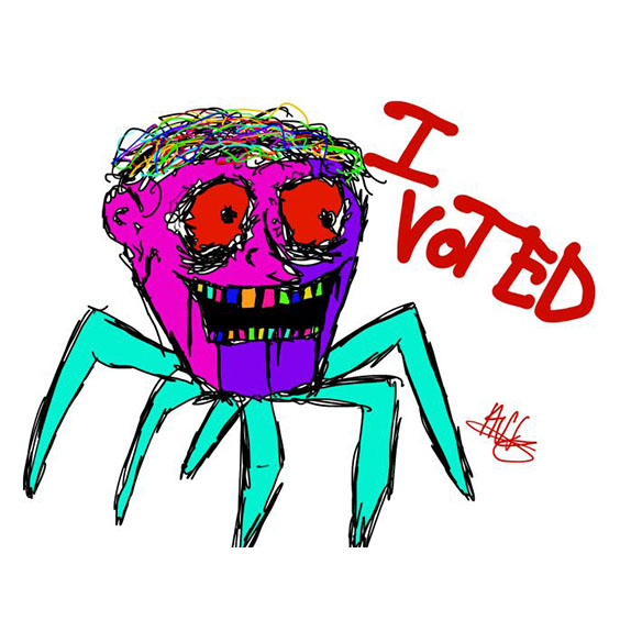 Multicolored spider 'I Voted' sticker goes viral - Vimarsana News