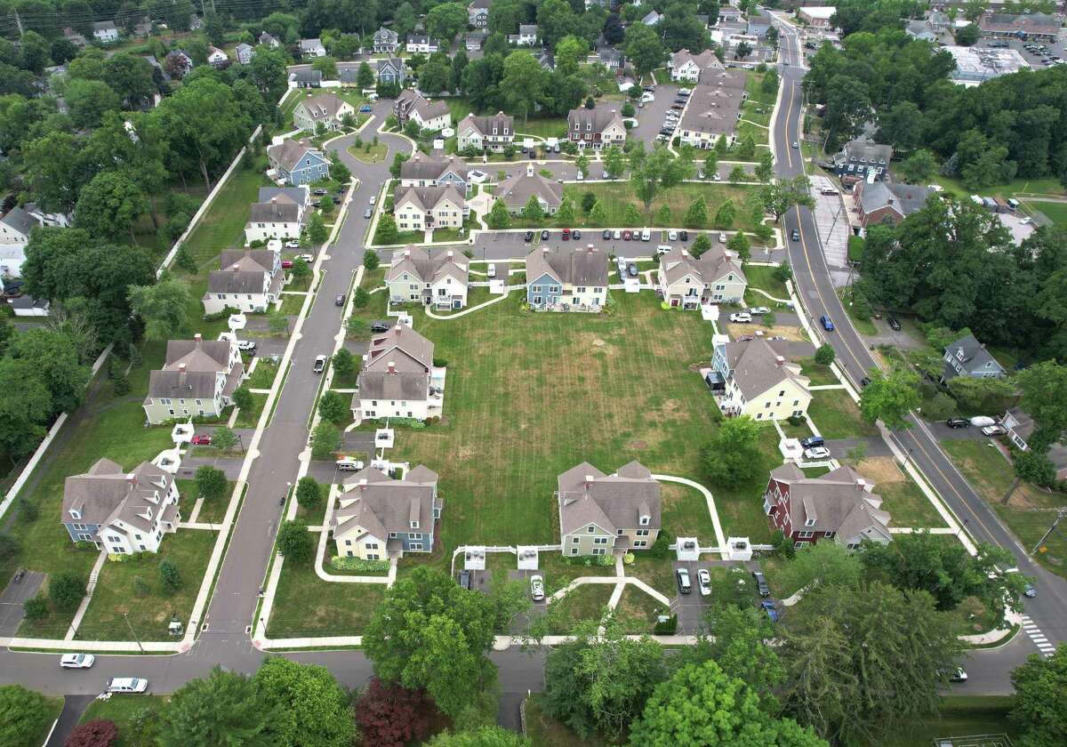 The Heights at Darien housing development in Darien, Conn., photographed on Tuesday, Aug. 5, 2022. The affordable apartment community was completed in 2014 and sits on more than 10 acres, consisting of 106 high quality apartments and town houses.