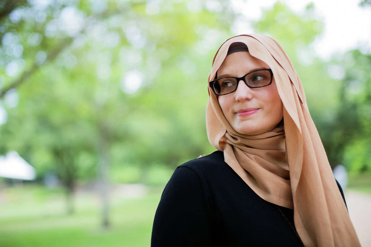 Heather Elsayed at the Oyster Creek Park, Wednesday, June 8, 2022, in Sugar Land. Elsayed, a personal trainer and spiritual coach, is in the documentary "Hijabis of Houston.â Heather converted to Islam and wearing a hijab is part of her identity and roots her in faith.