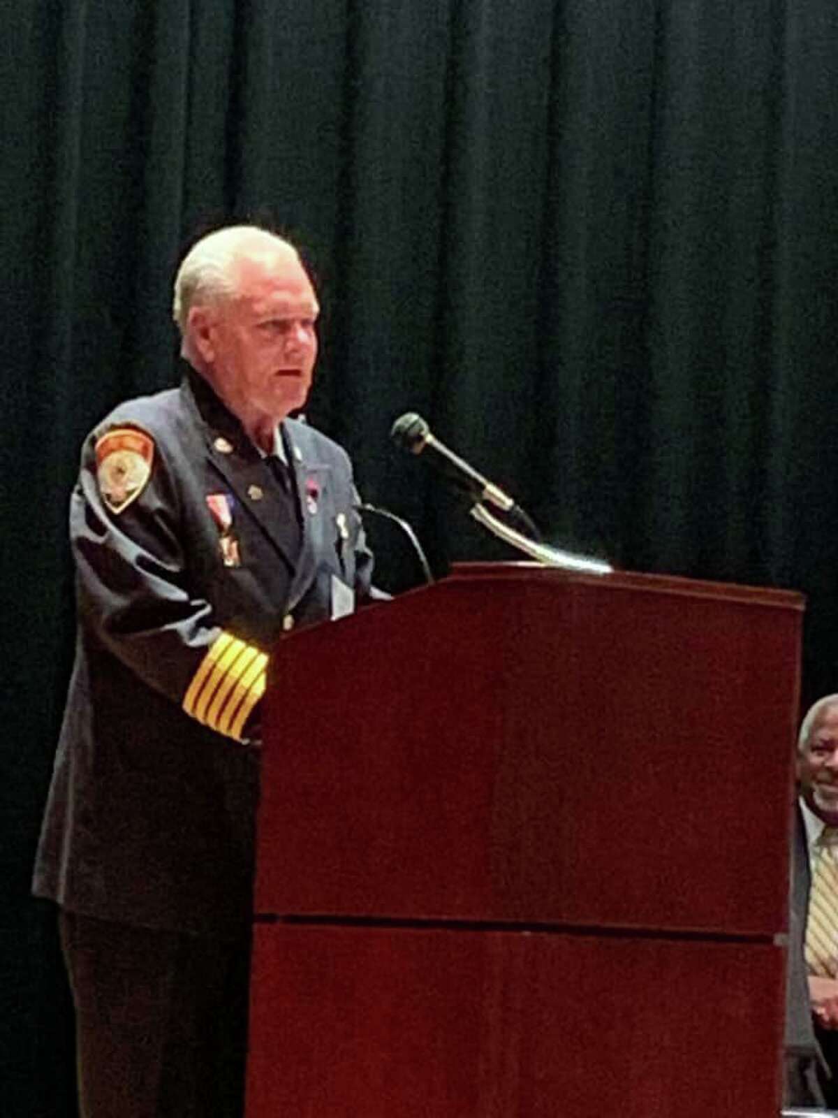 William Halstead, chief of the Sandy Hook Volunteer Fire & Rescue, was named the state’s Firefighter of the Year during a ceremony on Saturday, Sept. 15, 2019. Halstead died Friday, July 8, 2022, shortly after returning home from a call.