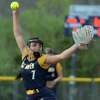 East Haven’s Emilee Bishop delivers a pitch to the plate.