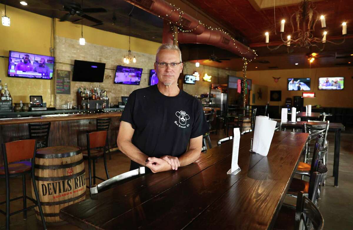Moses Rose's Hideout bar owner Vince Cantu is seen inside his bar.