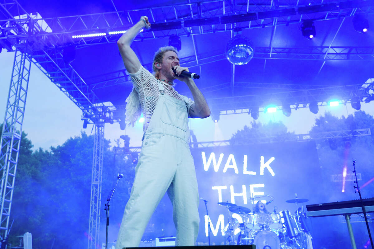 NASHVILLE, TENNESSEE - JUNE 25: Nicholas Petrica of Walk the Moon performs on the Equality Stage on day 1 of Nashville Pride Fest 2022 on June 25, 2022 in Nashville, Tennessee. (Photo by Mickey Bernal/Getty Images)