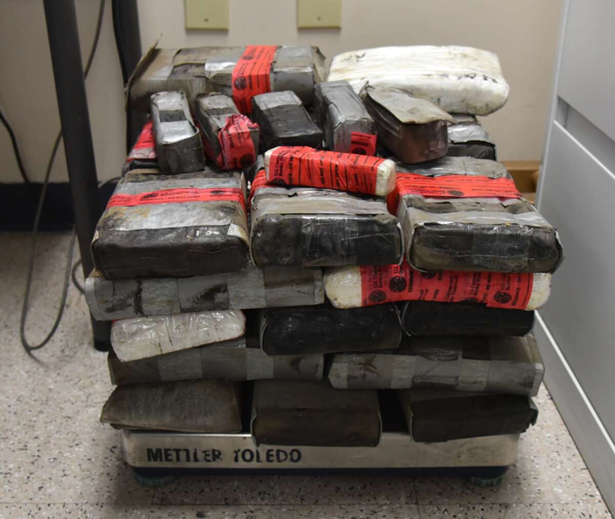 U.S. Customs and Border Protection officers said they seized 87 pounds of cocaine at the World Trade Bridge on July 7. The contraband had an estimated street value of $671,160.