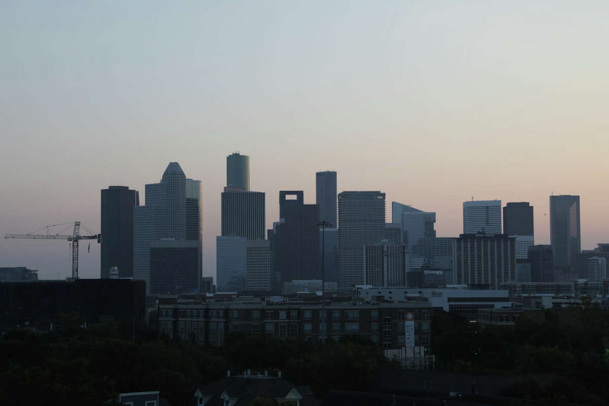 Houston's residents ranked the city as one of the rudest, per a recent survey. This 2018 photo shows the Houston skyline on an August morning. 