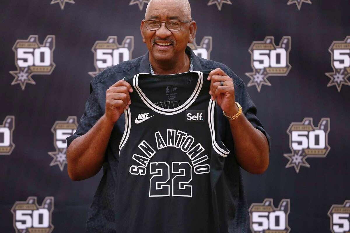 The Spurs and Hall of Famer George Gervin announce the team's Classic Edition uniform to commemorate their 50-year legacy on Monday, July 11, 2022. The jersey harkens back to the days when the "Iceman" Gervin and the Spurs played in the Hemisfair arena. Players will don the Classic Edition uniforms for select games this upcoming season. Fans can also get their hands on the jerseys starting in September.