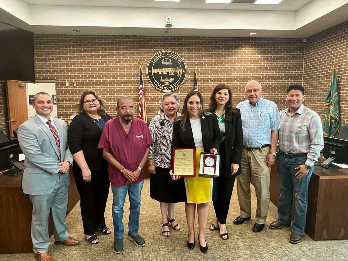 Dr. Marisela Rodríguez Tijerina was recognized by Laredo College for her exceptional work as interim president during a board meeting this week.