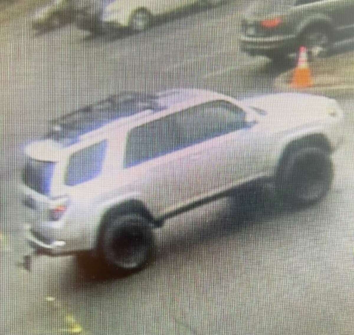 Police are looking for this vehicle of interest connected to a larceny of various musical instruments from Ridgefield High School earlier this year.