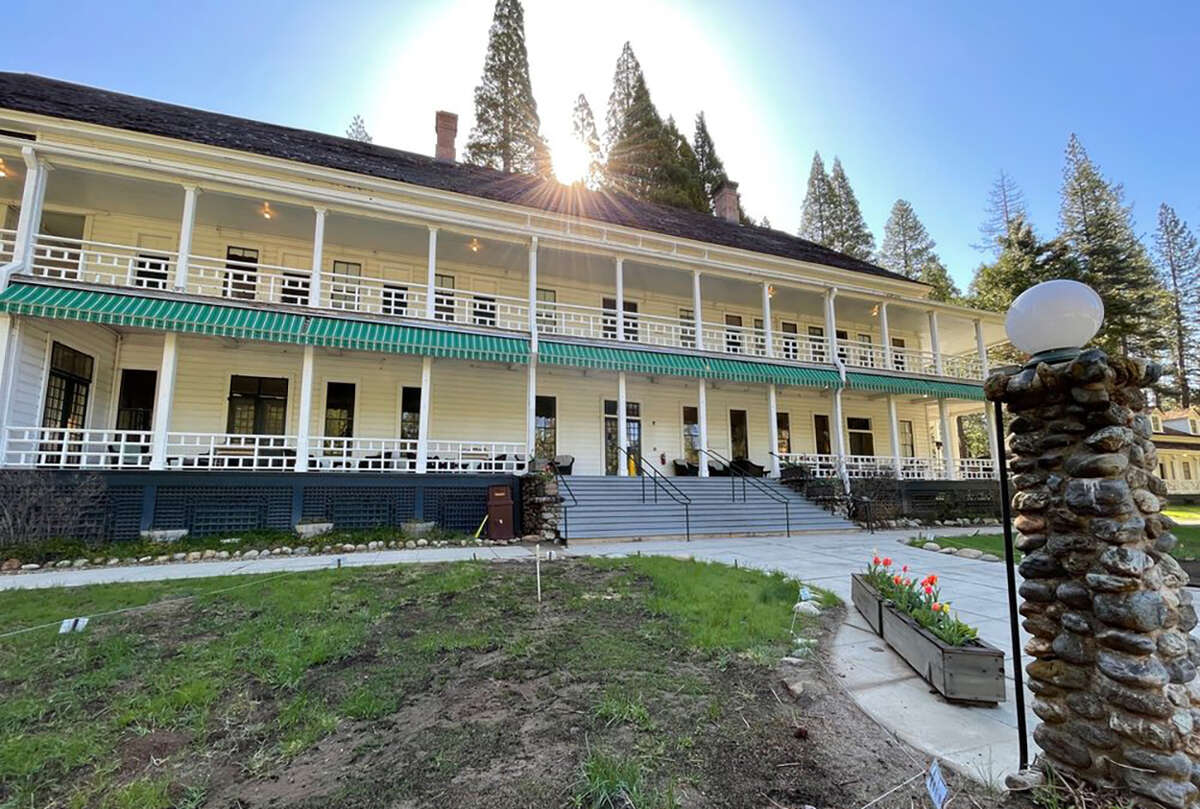 Captured in April 2022, the Wawona Hotel is now California's oldest mountain resort.  With its striking Victorian architecture and white facade, it was designated a National Historic Landmark in 1987. 