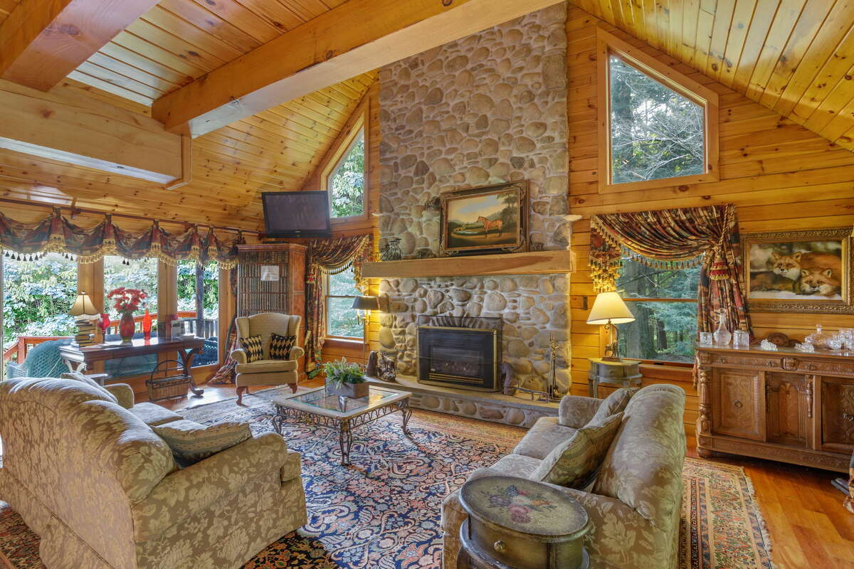 The two main houses are filled throughout with wood and exude a high-end log cabin vibe.