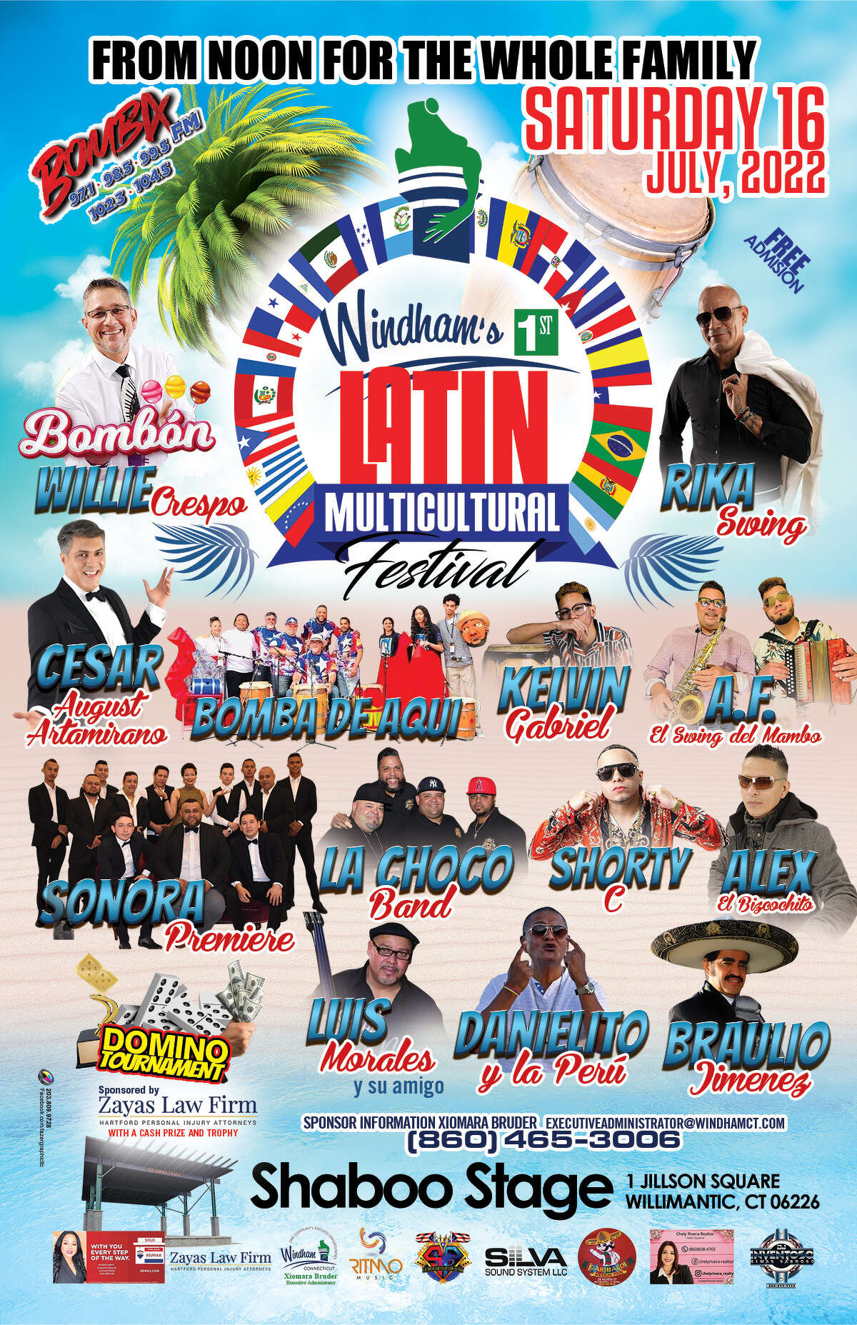 A poster for Windham's 1st Latin Multicultural Festival, a big family affair.