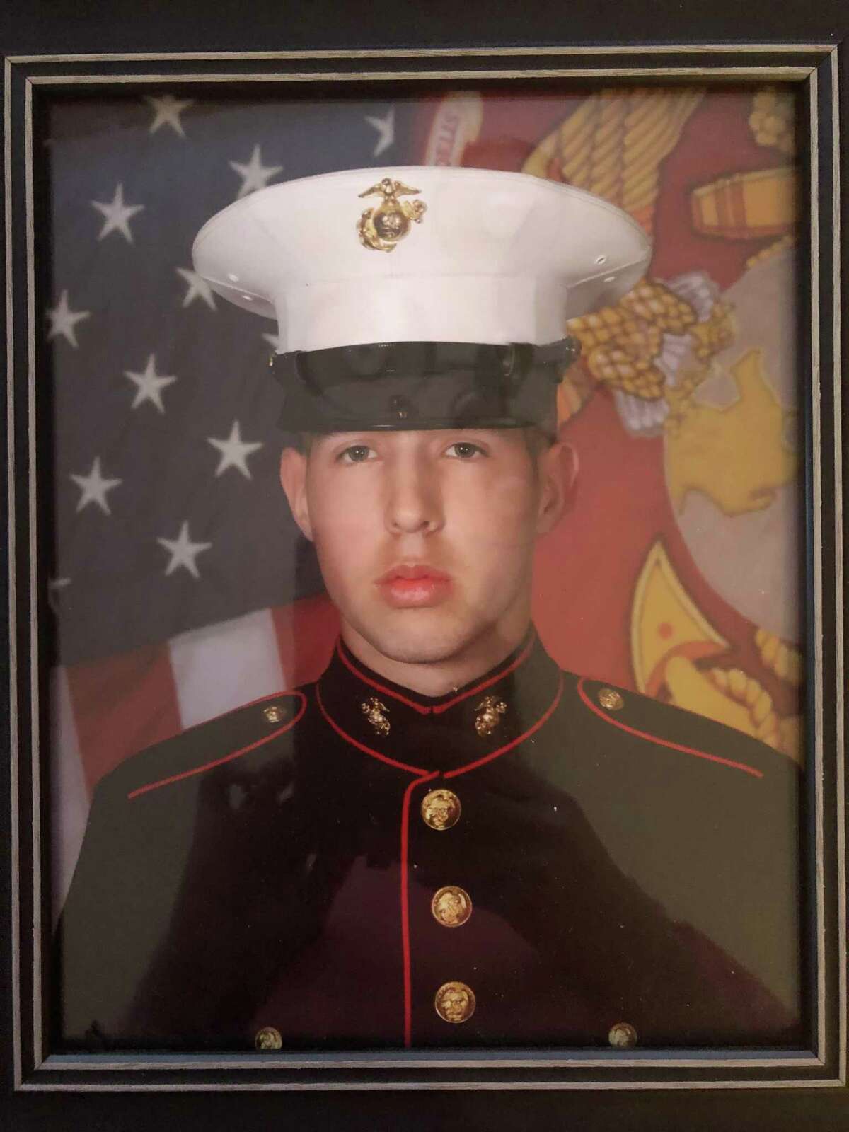 Nicholas Ponzi, in his Marine Corps uniform.