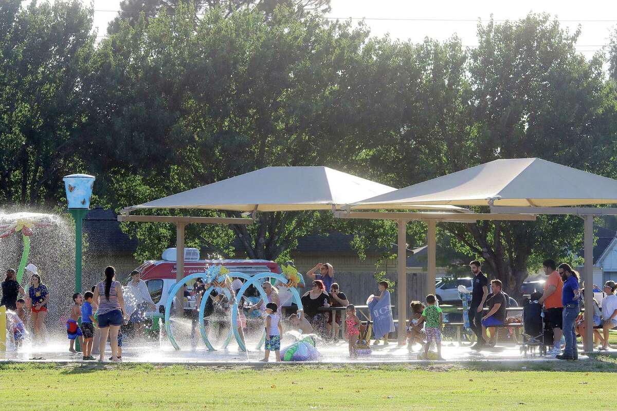 The splash park opened July 7 at an event that included a ribbon cutting and giveaways.