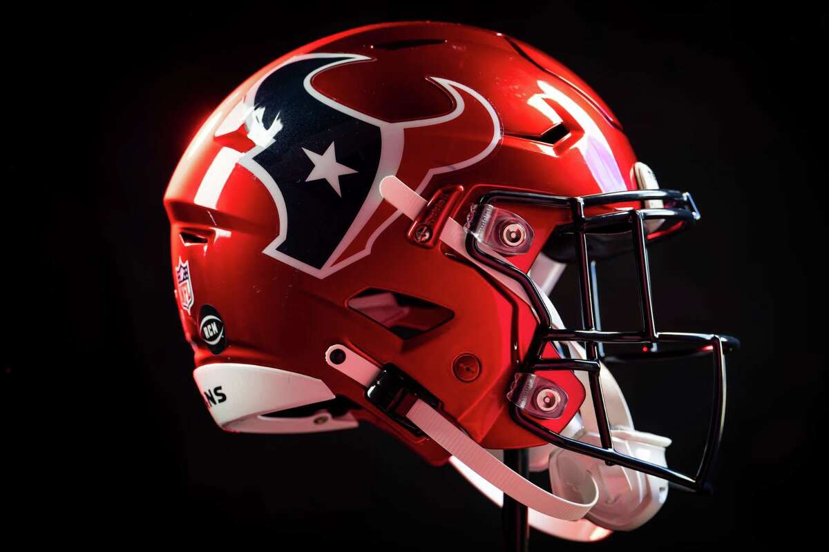 The Houston Texans football team announced a new alternate helmet on Tuesday. The “Battle Red Helmet” will be the first one that the franchise wears that is not classic blue. Photographed, Tuesday, July 12, 2022, in Houston.