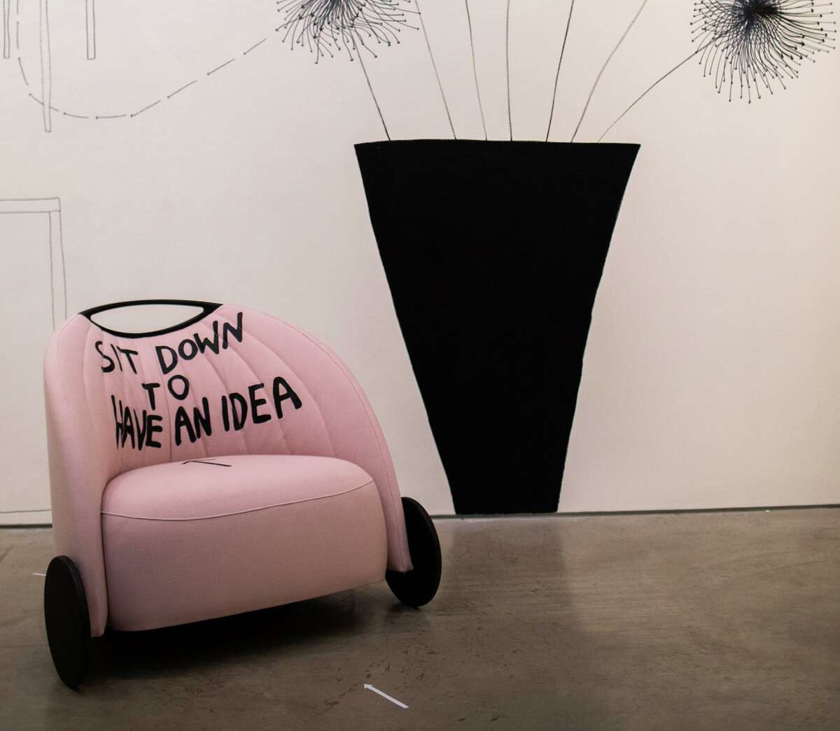 ‘Sit Down To Have an Idea’ limited edition BIGA chair by Italian artist Andrea Bianconi at the Barbara Davis Gallery, Friday, July 8, 2022, in Houston.