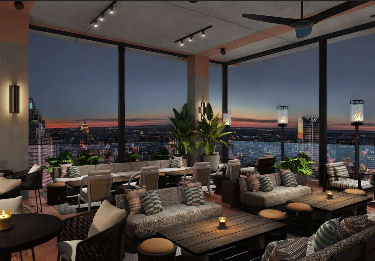 The rooftop lounge will give guests a view of downtown San Antonio. 