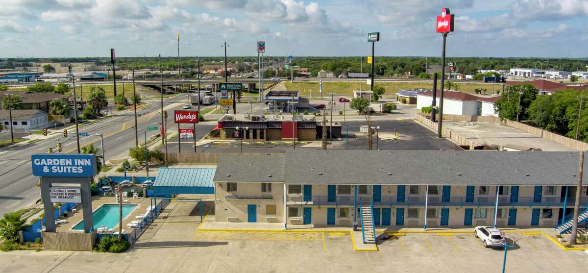 The Garden Inn & Suites, which the city of San Antonio was considering purchasing and converting into housing with support services for people exiting homelessness, is seen Thursday, July 7, 2022 on WW White Road just north of I-10.