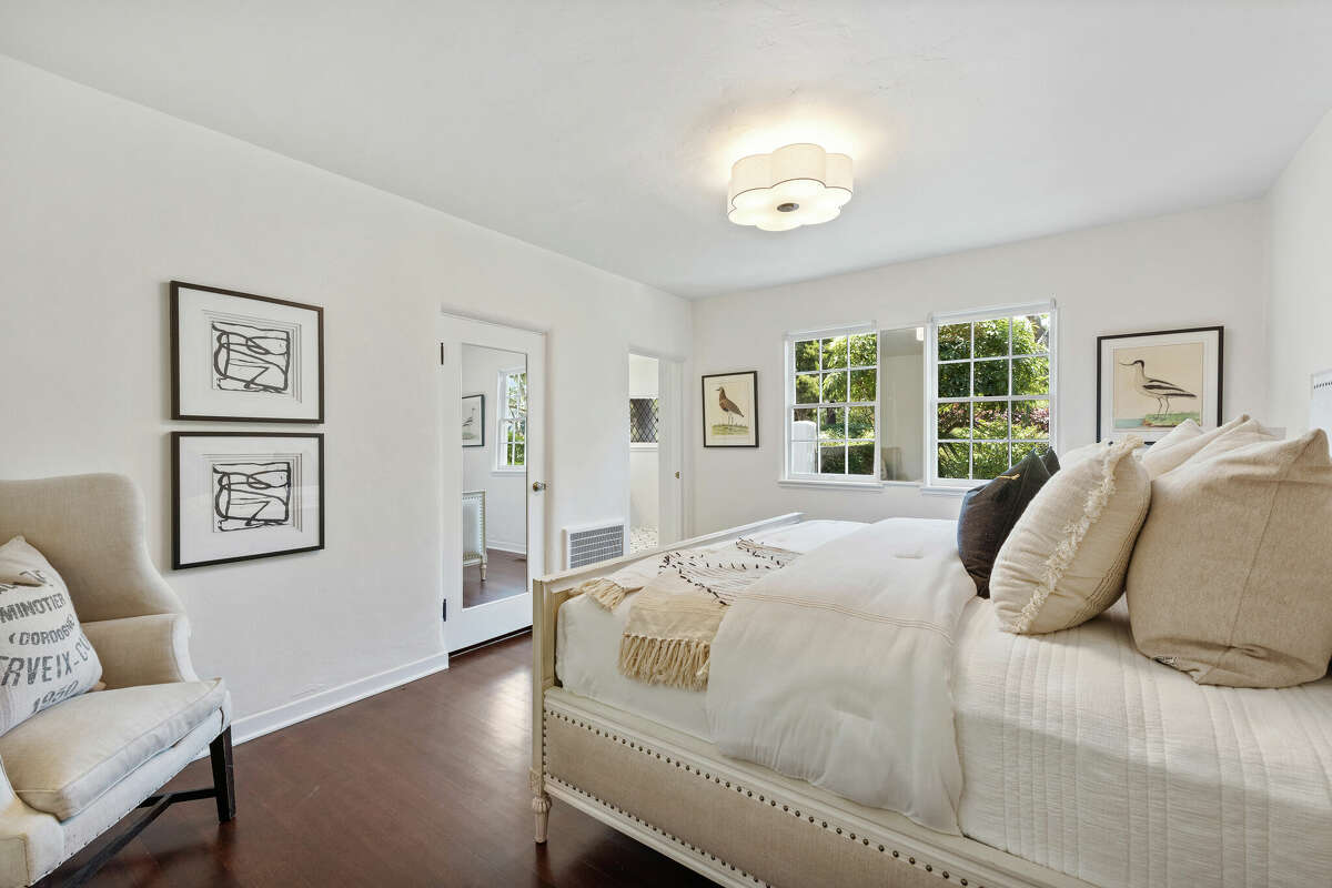 One of four bedrooms in the main home.