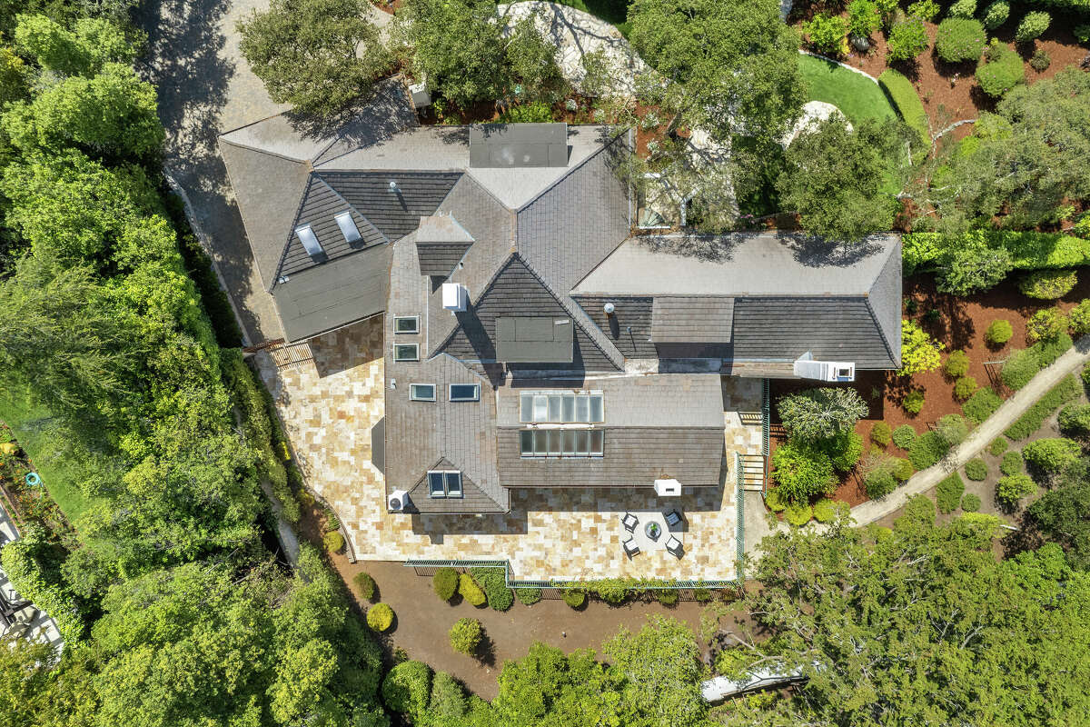 Aerial view of the Carmel property.