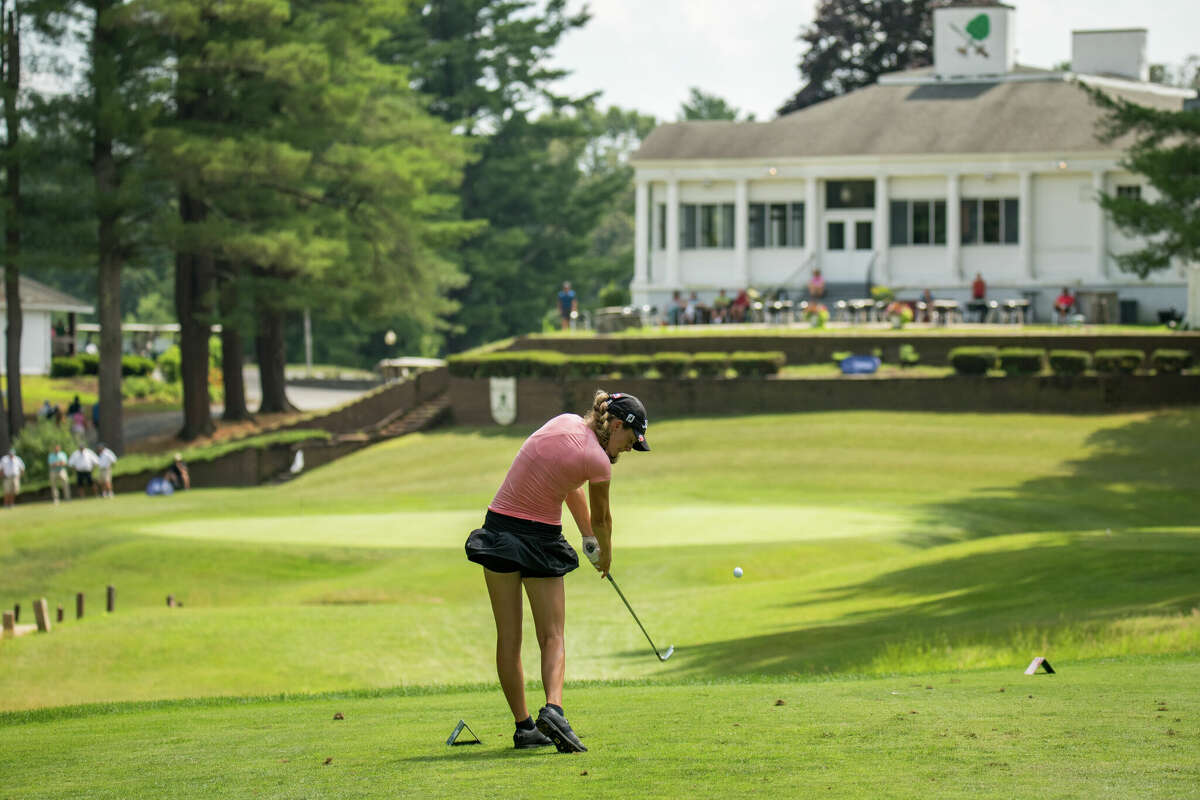 Kennedy Swedick, five weeks removed from winning the New York State Public High School Athletic Association’s title on the same course, outdueled Ohio State senior Lauren Peter to capture the 92nd New York State Golf Association Women’s Amateur at McGregor Links on Tuesday, July 12, 2022.