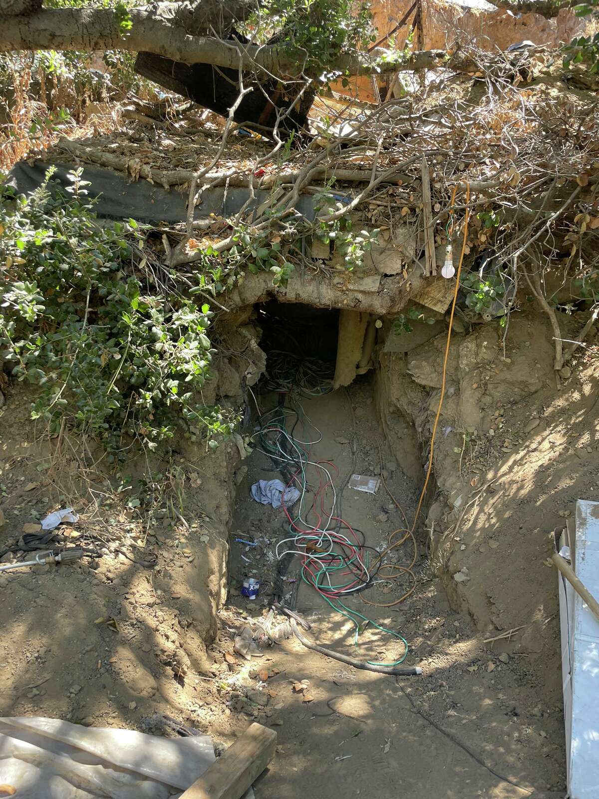 The San Jose Police Department discovered a bunker in an encampment.