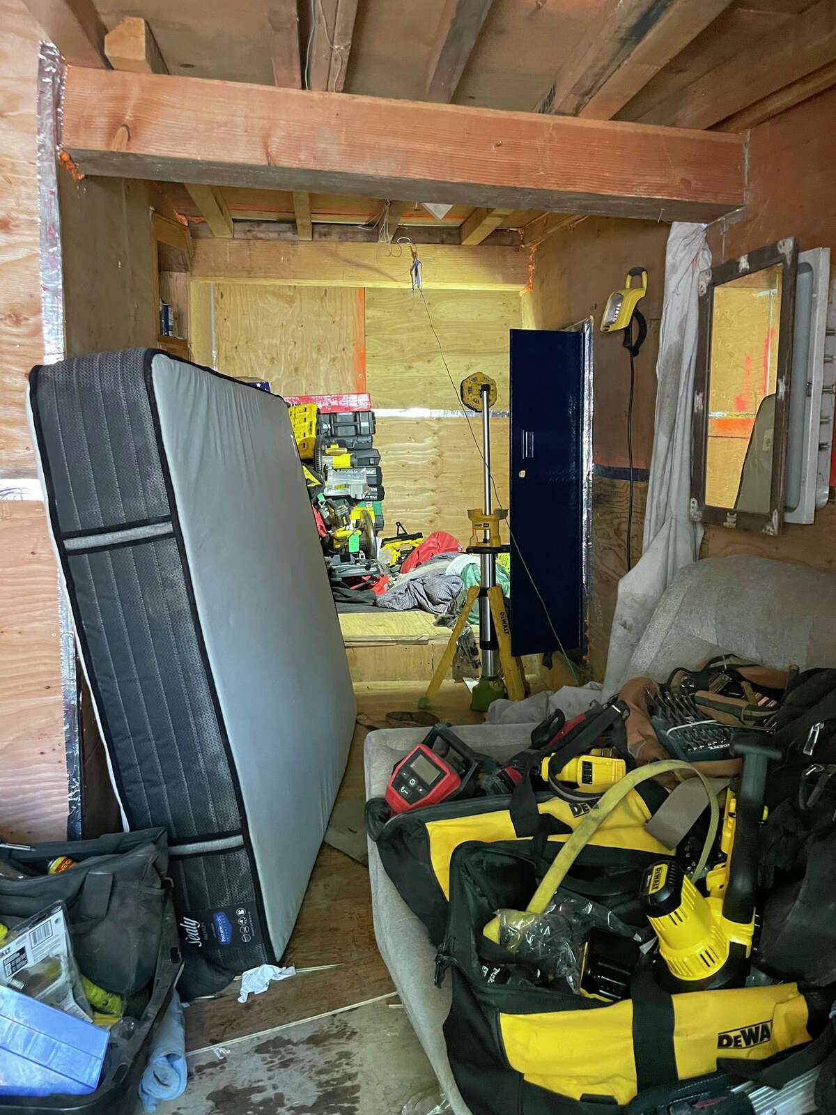 The San Jose Police Department discovered a bunker in an encampment.