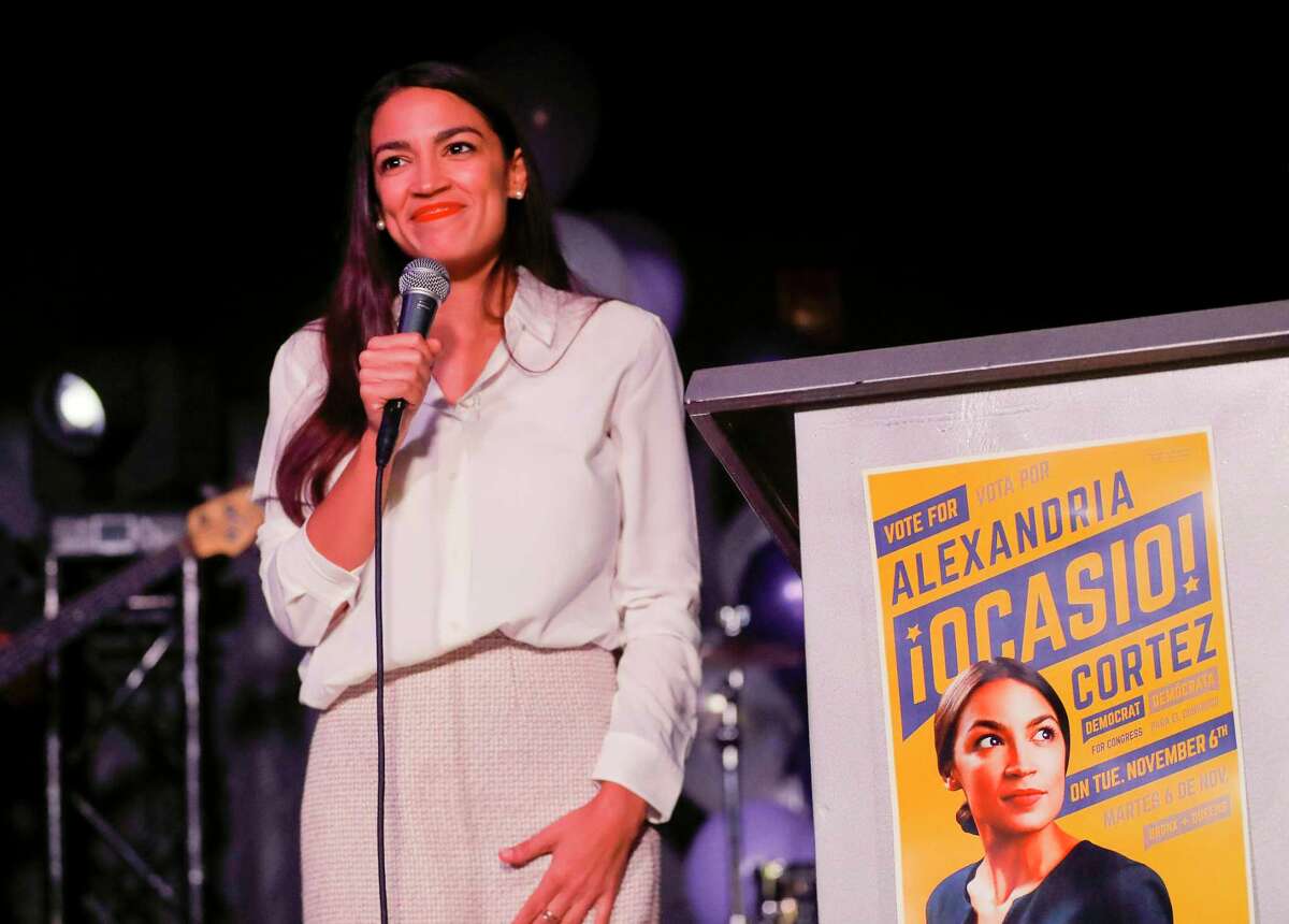 Alexandria Ocasio-Cortez speaks to supporters Nov. 6, 2018 after defeating Republican challenger Anthony Pappas in the race for the 14th Congressional district of New York. AOC is a product of the liberal establishment.