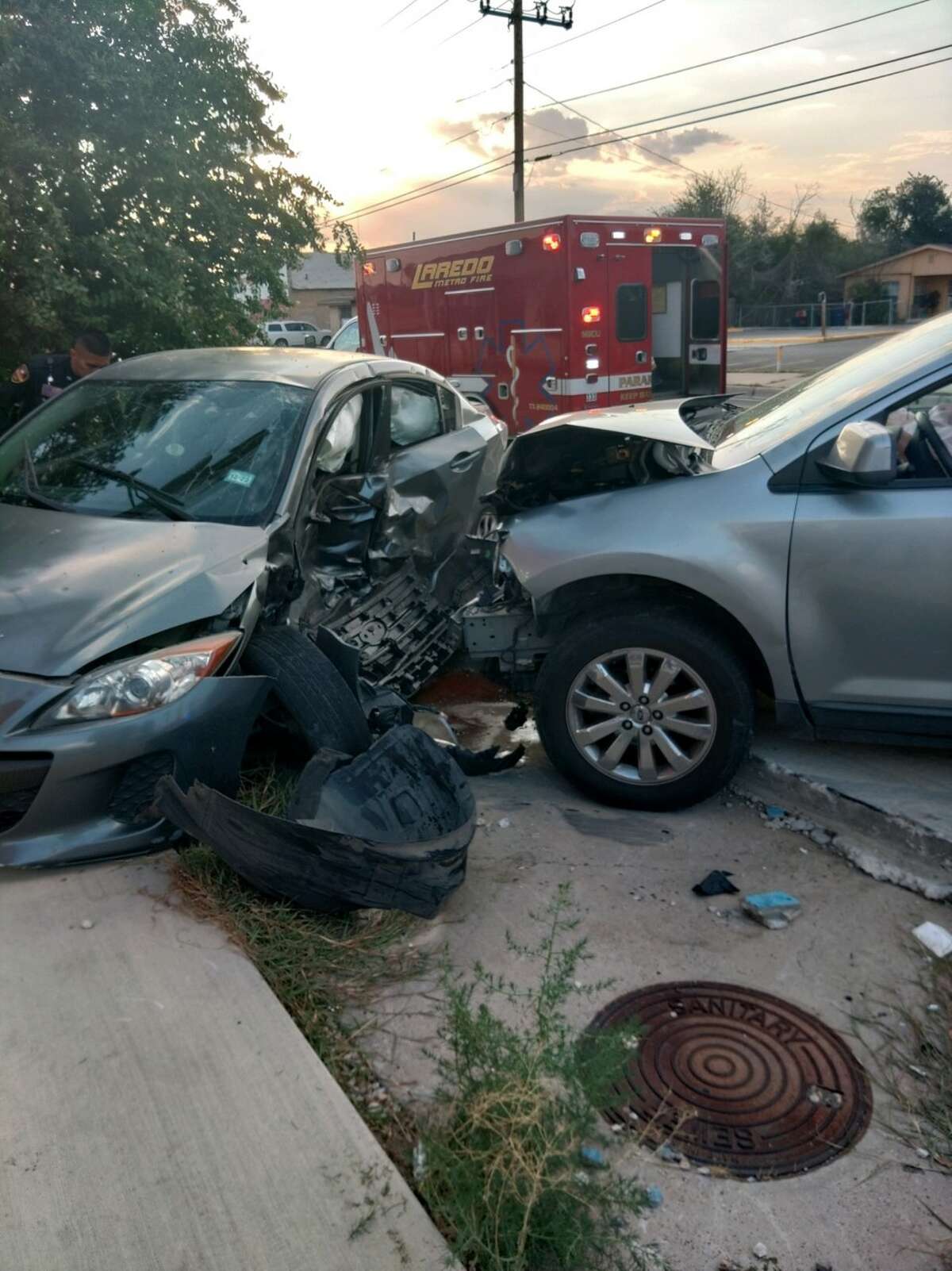 Woman injured in 2vehicle crash laredo police fire crews cops