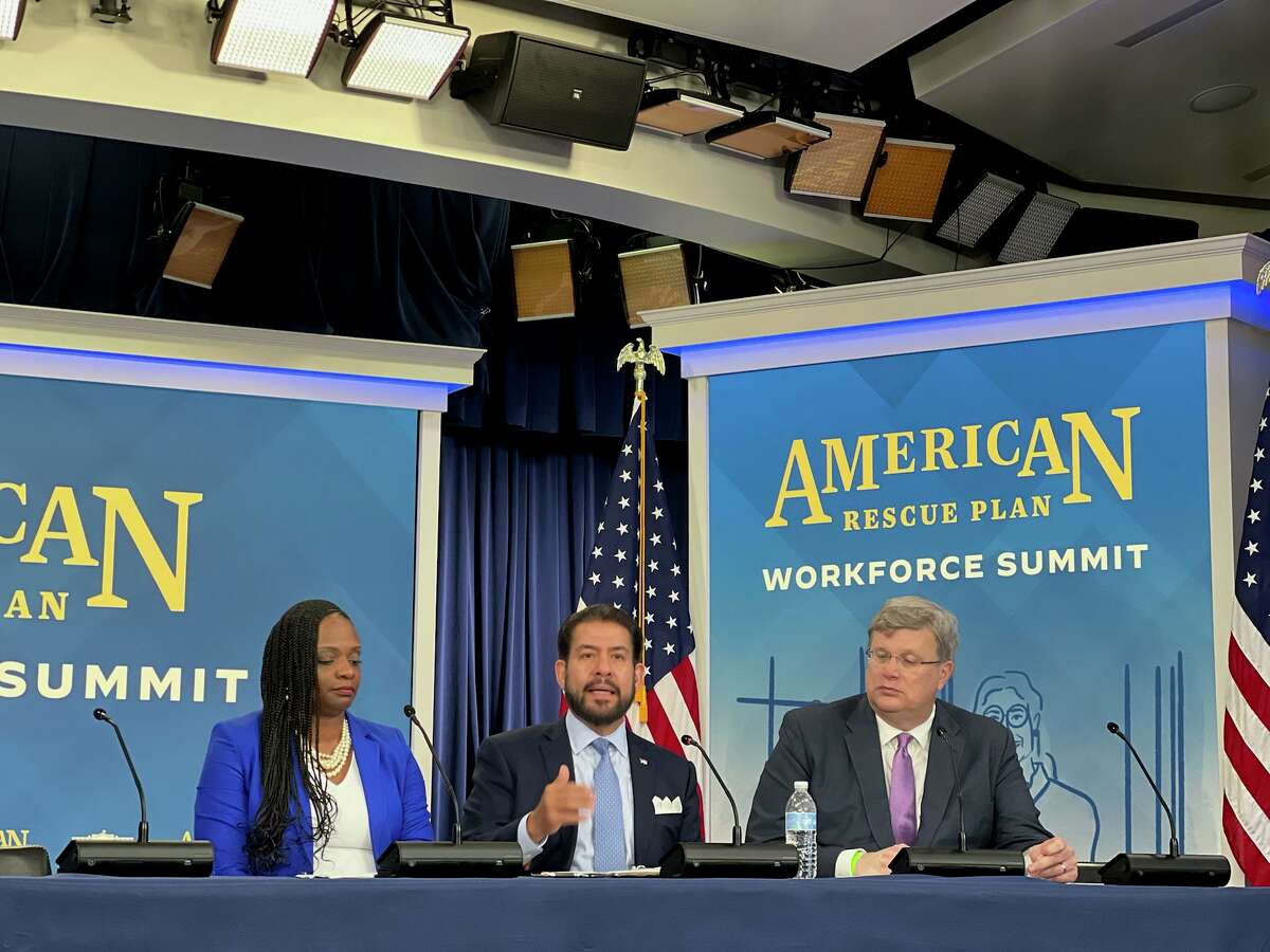 Harris County Commissioner Adrian Garcia was in Washington D.C. on July 13, 2022 to speak about a program for employing the homeless called Employ2Empower.