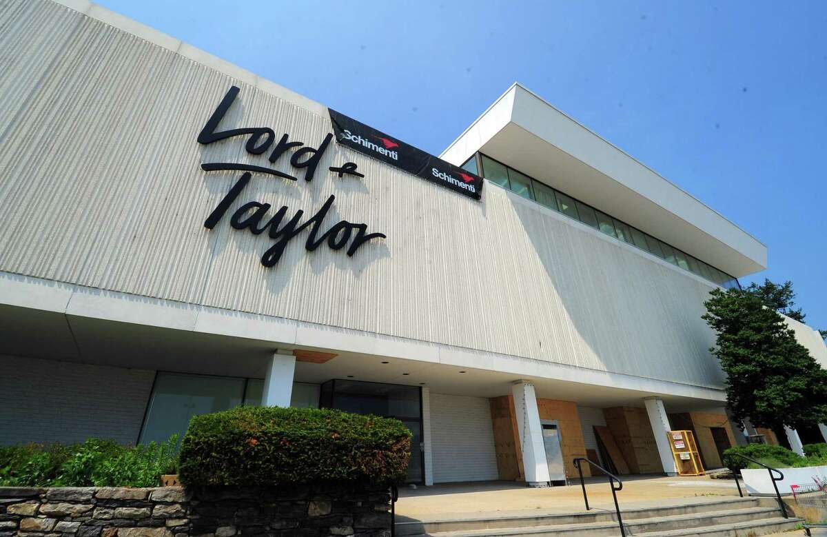 An exterior view of the former Lord and Taylor building in Stamford, Conn., on Tuesday July 12, 2022. This will be the future site of a Saks Off 5th department store and a Whole Foods.