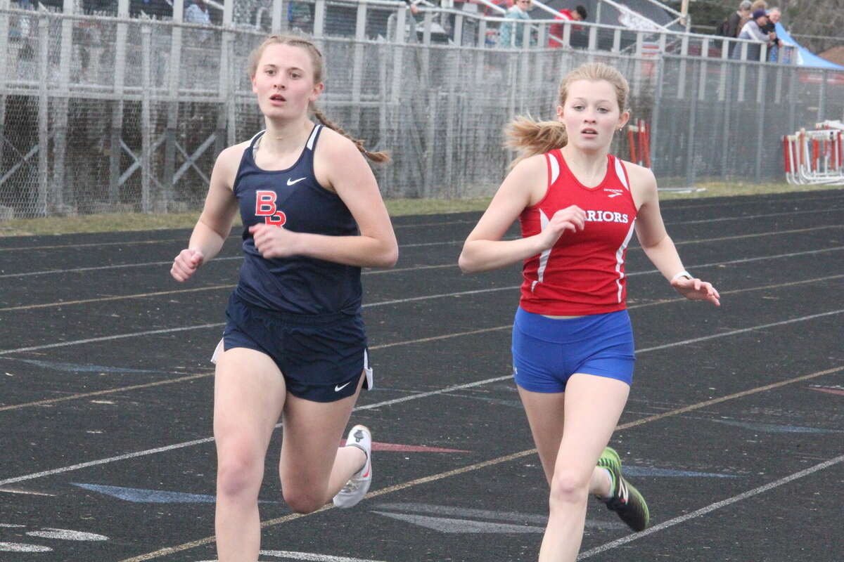 Big Rapids' Kate Langworthy (left) had four strong years in track and field and cross country.
