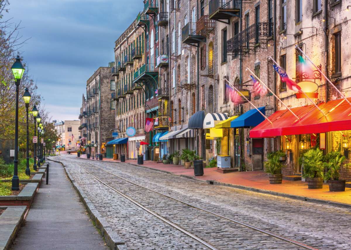 #19. Savannah, Georgia - Tour guides per 1,000 jobs: 0.73 - Hourly median wage: $13.21 - Annual median wage: $27,470 Topping itineraries for many Savannah visitors—time for reveling in the city’s architecture and centuries-old oak trees dripping in Spanish moss. Just right for this pursuit is a 90-minute tour through the Historic Landmark District led by Architectural Tours of Savannah. While in the area, tour guides can take visitors through the popular Forsyth Park to take selfies by the 1858 vintage fountain, and for a docent-led stroll through the Fragrant Garden for the Blind. Performances are offered at the park’s amphitheater and Saturdays bring the weekly farmers market. A mere 20 minutes away is Tybee Island, where Georgia’s oldest and tallest lighthouse—Tybee Island Light Station and Museum—benefits from the historical interpretations conveyed by members of the Tybee Island Historical Society.