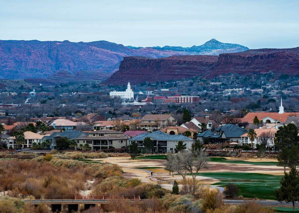 #6. St. George, Utah - Tour guides per 1,000 jobs: 1.38 - Hourly median wage: $13.71 - Annual median wage: $28,510 As St. George is home to two recent Ironman competitions—the 70.3-mile Ironman World Championship takes place in October 2022—the urge to move beyond one’s limits may occur when visiting. Where to go for this mission: 33 miles away to Zion National Park. An adventure that will benefit from a guide is canyoneering in the park’s slot canyons and rappelling down the red rocks. There are five options offered through the Thunderbird Resort. Two to consider are the four- to five-hour Coral Sands Canyon tour, or the seven-hour Stone Hollow Canyon tour. Stand-up paddleboarding is a worthy alternative to hiking. Head to Sand Hollow State Park to rent a board and hit the lake.