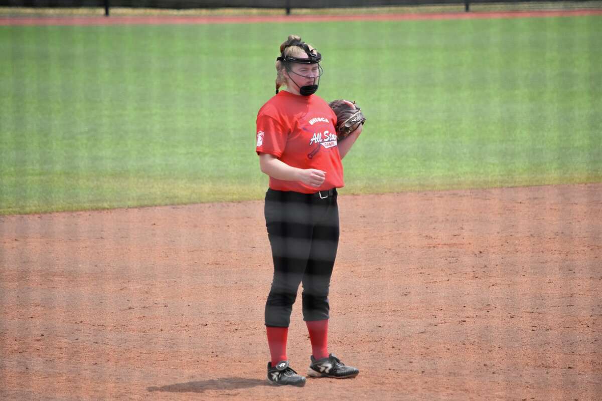 Bad Axe's Haley Newland on the field.