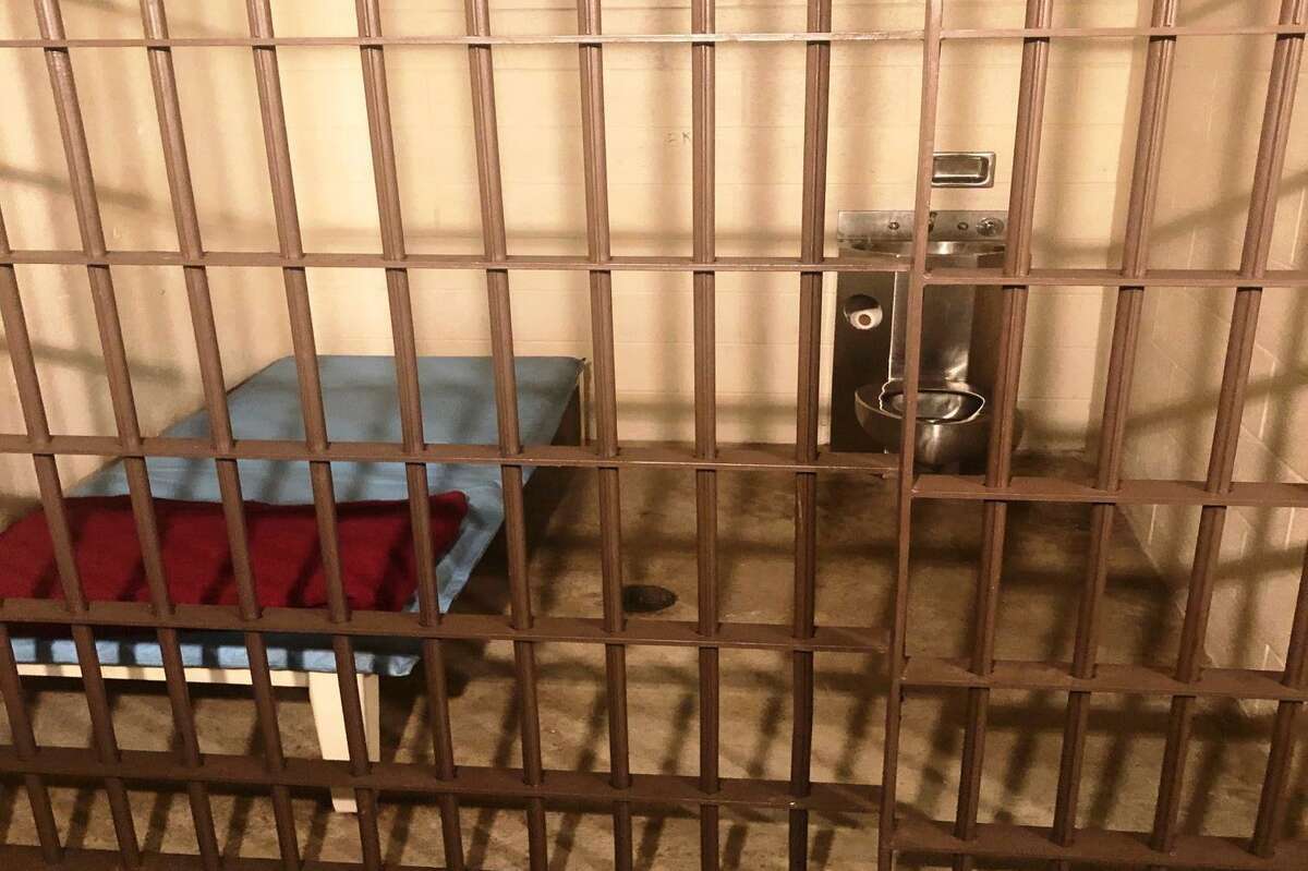 The New Canaan Police Department has jail cells with old-fashioned bars, not consistent with best practices to prevent prisoner suicides. The picture was contributed in Jan. 2020