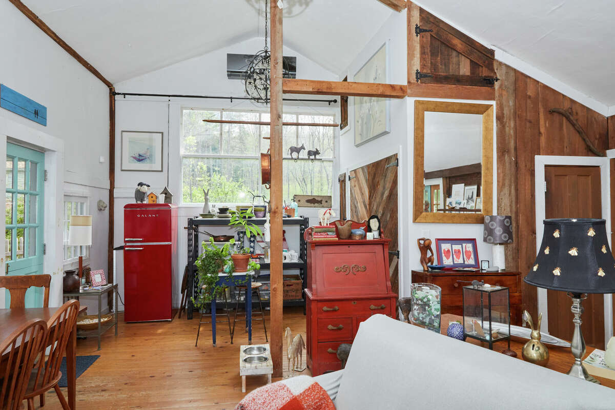 Inside the art studio at the home on 401 Hamburg Road in Lyme, Conn.