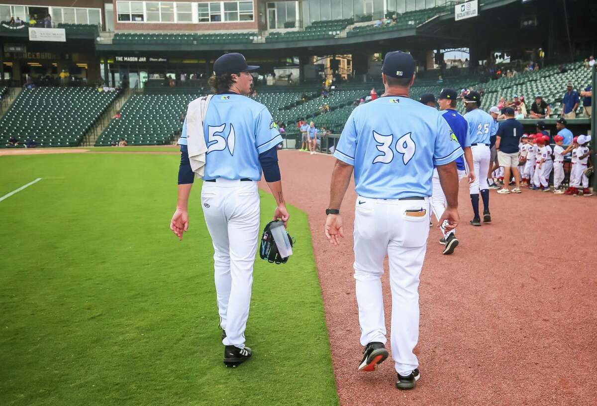 Frank Mozzicato, a Connecticut native and first round draft pick by the Kansas City Royals in 2021, has made a temporary home in Columbia, South Carolina where he pitches for the Royals' Single-A affiliate the Fireflies. Mozzicato is seen here Sunday, July 10, in a game against the Myrtle Beach Pelicans.