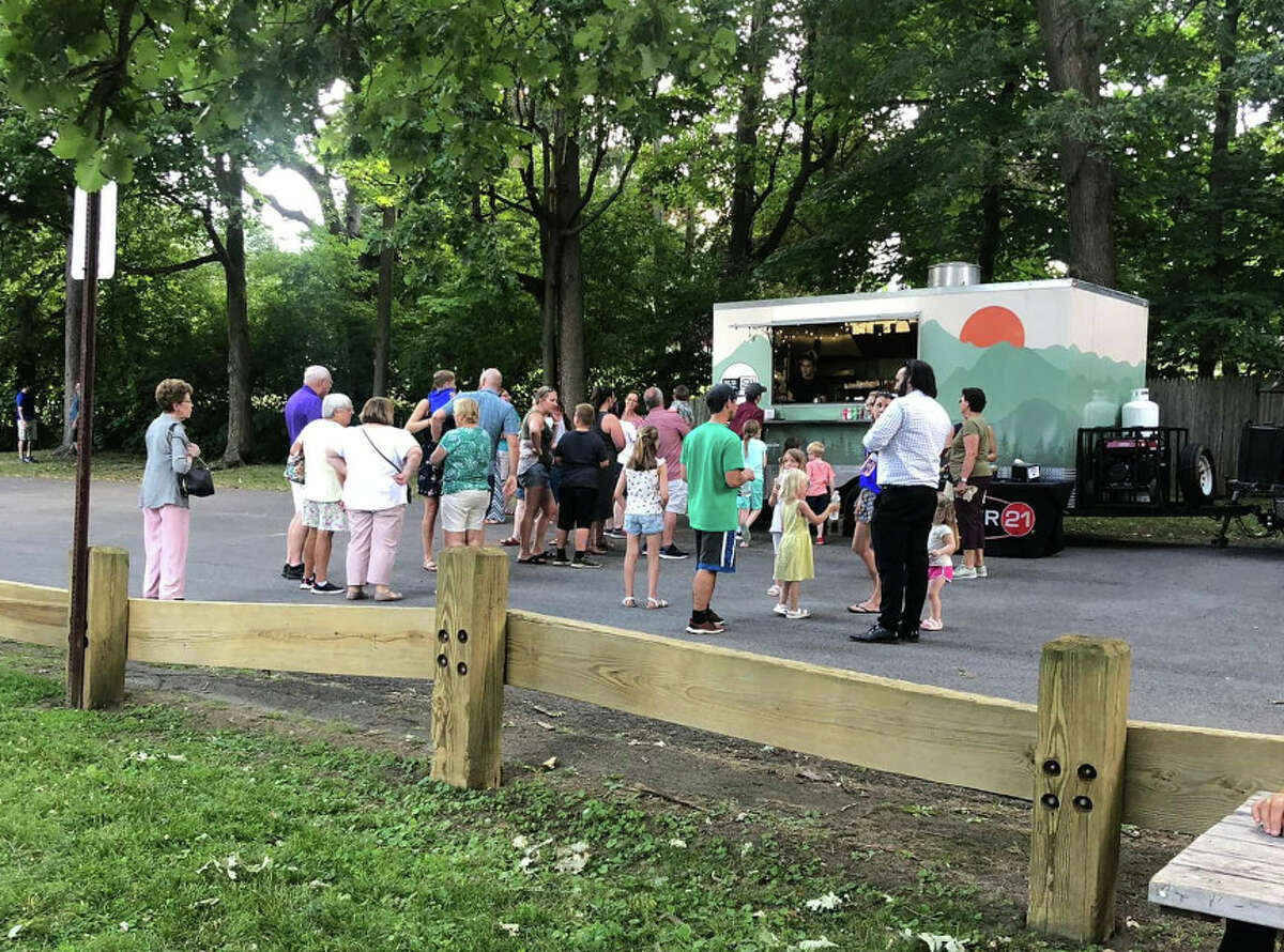 Crowds gathered on July 13 for the first night of the Menands Food Truck Festival. It will be held 4:30 to 7:30 p.m. on Wednesdays through Aug. 3 at Ganser-Smith Memorial Park. Live music will be performed each week.
